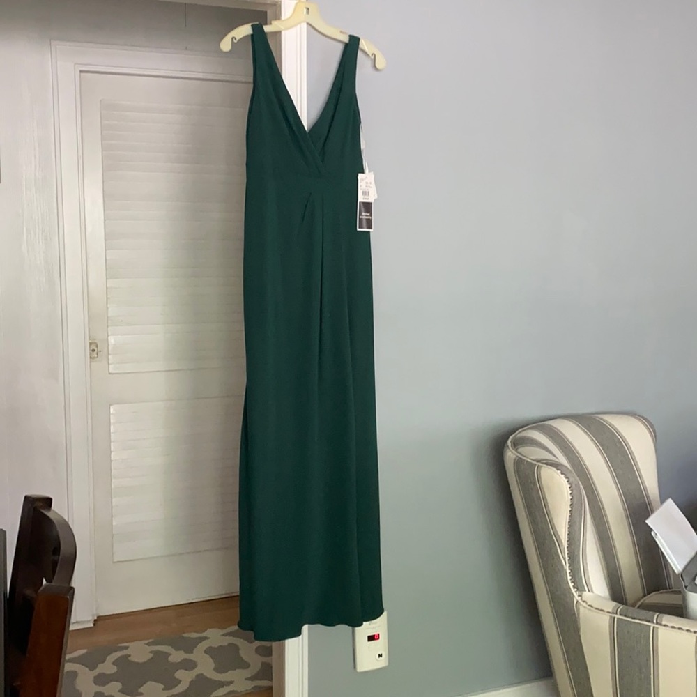 Davids Bridal Long pleated tank dress